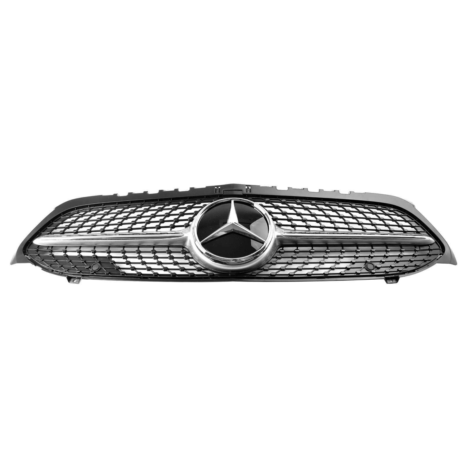 Parrilla delantera de parachoques con forma de diamante de Mercedes-Benz Clase A W177 A180/200/A35 2019-2023, color negro