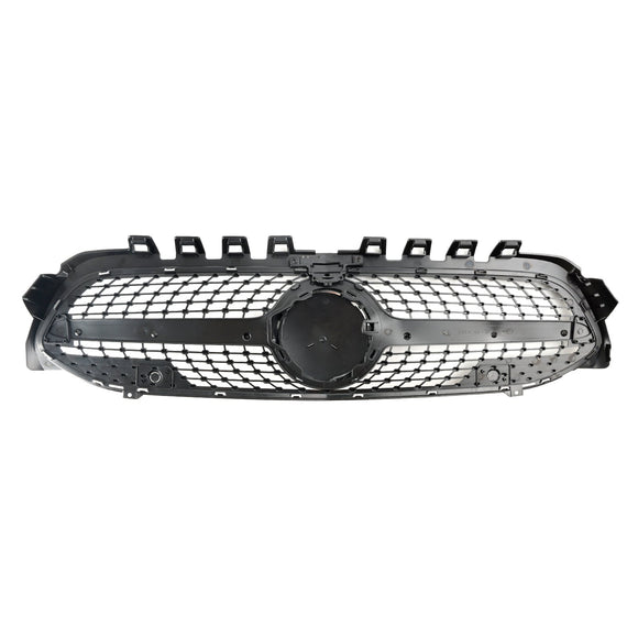 Mercedes-Benz A-Class W177 A180/200/A35 2019-2023 Diamond Front Bumper Grill Grille Black Grille