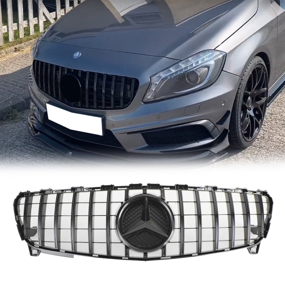 Mercedes Benz CLASSE A 2016-2018 W176 Grille de remplacement noire brillante pour pare-chocs avant de style AMG