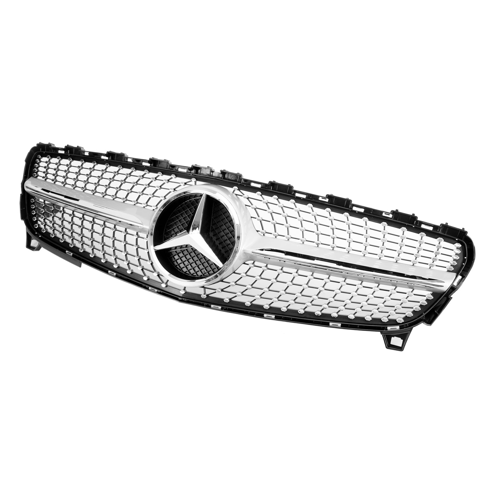 Rejilla de parachoques delantero con forma de diamante de repuesto para Mercedes Benz CLASE A W176 A180/200/A45 2016-2018