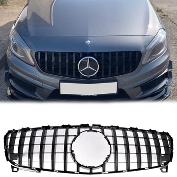 Mercedes Benz CLASSE A 2016-2018 W176 Griglia di ricambio per paraurti anteriore stile AMG, nera lucida