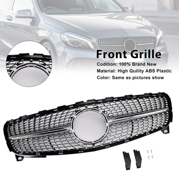 Mercedes Benz A-KLASSE W176 A180/200/A45 2016-2018 Voorbumpergrille Diamond Vervangingsgrille