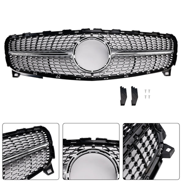 Mercedes Benz A-KLASSE W176 A180/200/A45 2016-2018 Voorbumpergrille Diamond Vervangingsgrille