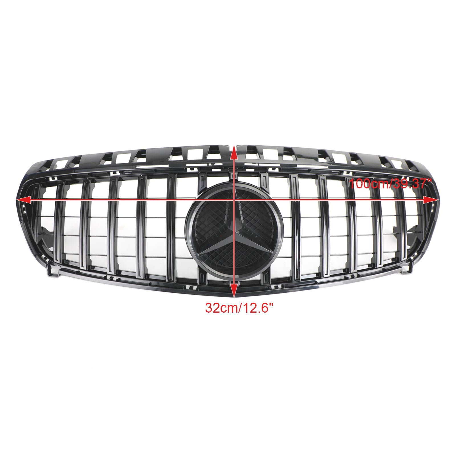 Grille de pare-chocs avant Mercedes-Benz CLASSE A W176 A180/200/A45 2013-2015 Grille de style AMG noir brillant - 0