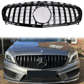 Mercedes Benz W176 A-Class 2012-2015 Front Bumper Grille Diamond / GT Style Replacement Grill - 0
