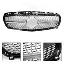 Mercedes 2013-2015 W176 A-Klasse A180/200/A45 Frontstoßstangengrill Schwarz Chrom Ersatzgrill-5