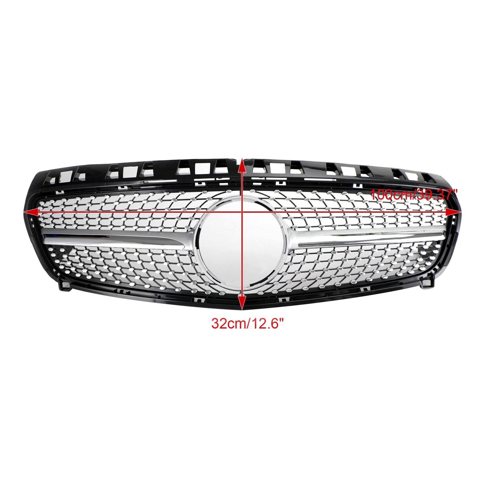 Mercedes 2013-2015 W176 Griglia paraurti anteriore cromata nera per Classe A A180/200/A45 - 0