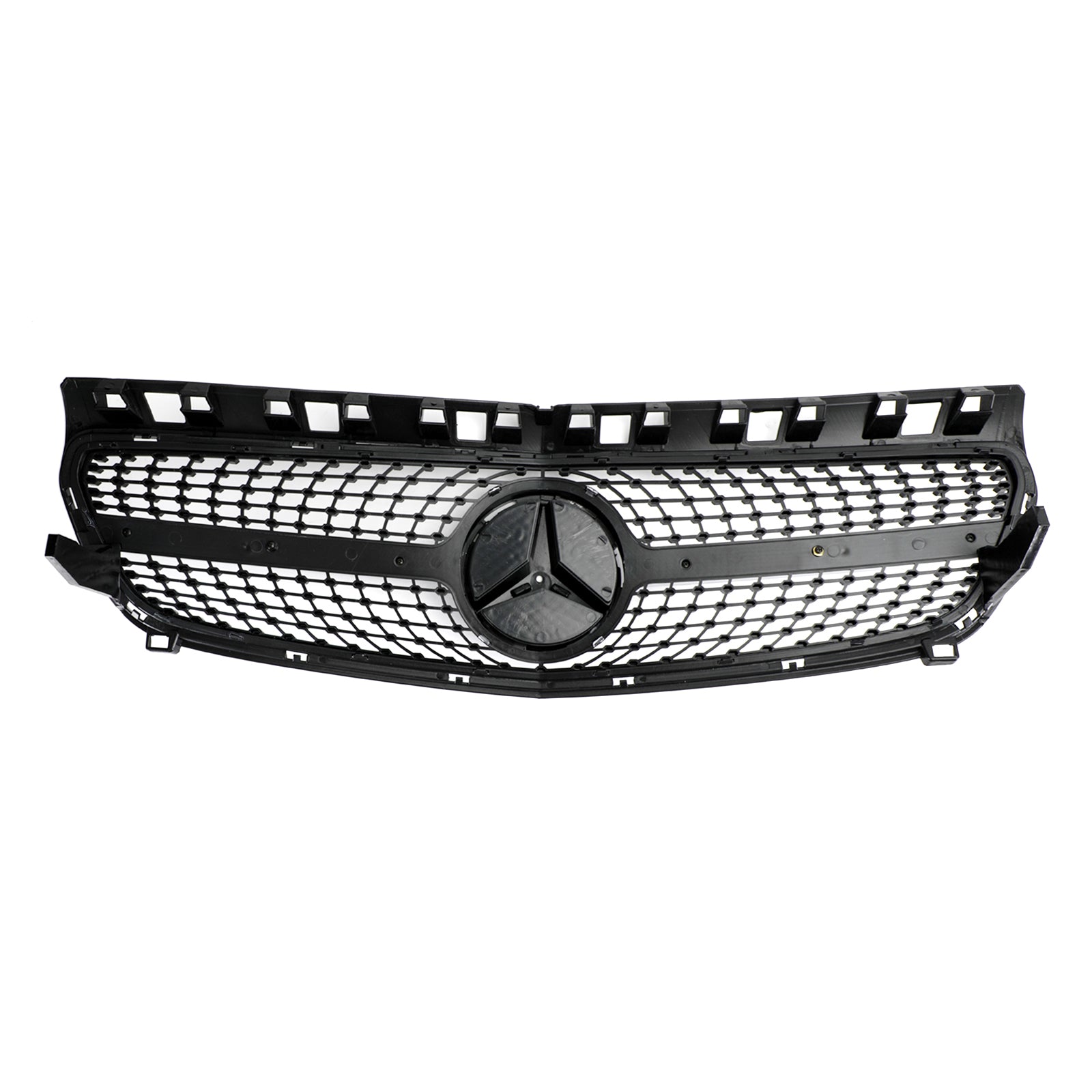 Benz 2013-2015 W176 A-Class A180/200/A45 Front Bumper Grille Black Chrome Replacement Grill