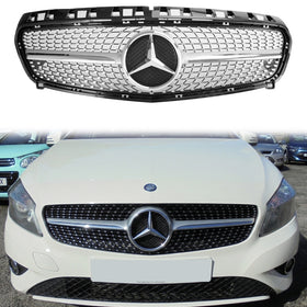 Mercedes 2013-2015 W176 Griglia paraurti anteriore cromata nera per Classe A A180/200/A45