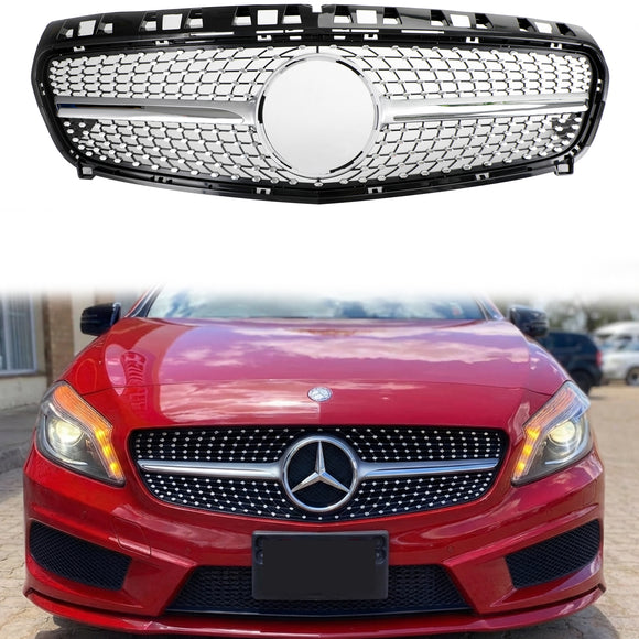 Mercedes Benz W176 A-Class 2012-2015 Front Bumper Grille Diamond / GT Style Replacement Grill