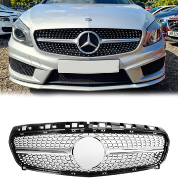 Mercedes Benz W176 A-Class 2012-2015 Front Bumper Grille Diamond / GT Style Replacement Grill