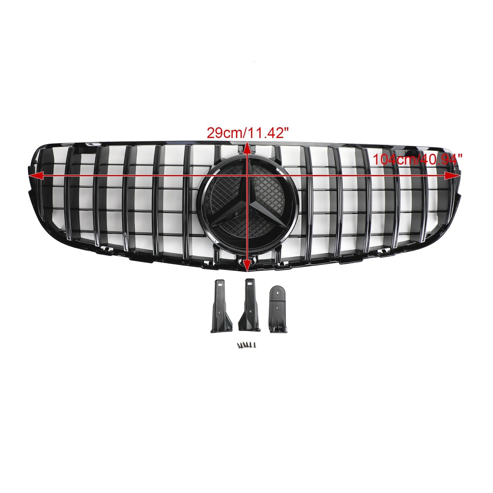 Grille de pare-chocs avant Mercedes Benz X253 Classe GLC GLC250/300/350e/220d 2015-2019 Grille de style AMG noir brillant