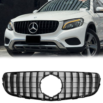 Mercedes Benz X253 GLC-Class GLC220/250/300/350 2015-2019 Front Bumper Grille Gloss Black AMG Style Grill
