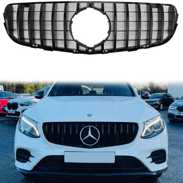 Mercedes Benz 2015 2016 2017 2018 2019 GLC-Class X253 Front Grille GT Style Bumper Black Grille
