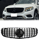 Mercedes Benz X253 GLC-Klasse GLC220/250/300/350 2015–2019 Frontstoßstangengrill, glänzend schwarz, AMG-Style-Grill-1