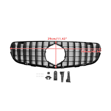 Mercedes Benz X253 GLC-Class GLC220/250/300/350 2015-2019 Front Bumper Grille Gloss Black AMG Style Grill - 0