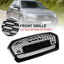 2018-2020 Audi Q5 SQ5 Grille avant en nid d'abeille Grille de remplacement de style RSQ5 Grille noire-3