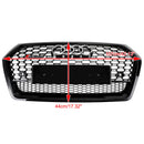 2018-2020 Audi Q5 SQ5 Grille avant en nid d'abeille Grille de remplacement de style RSQ5 Grille noire-2