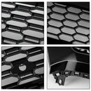 2017-2020 Audi Q5 Sline / SQ5 Front Black Grille RSQ5 Style Honeycomb Mesh Grill + Fog Lamp Grill-6
