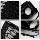 2017-2020 Audi Q5 Sline / SQ5 Front Black Grille RSQ5 Style Honeycomb Mesh Grill + Fog Lamp Grill-7
