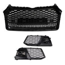 Audi Q5 FY 2017-2020 RSQ5 Style Grill Front Bumper Black Honeycomb Grille + Fog Lamp Grill-9