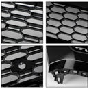 Audi Q5 FY 2017-2020 RSQ5 Style Grill Front Bumper Black Honeycomb Grille + Fog Lamp Grill-6