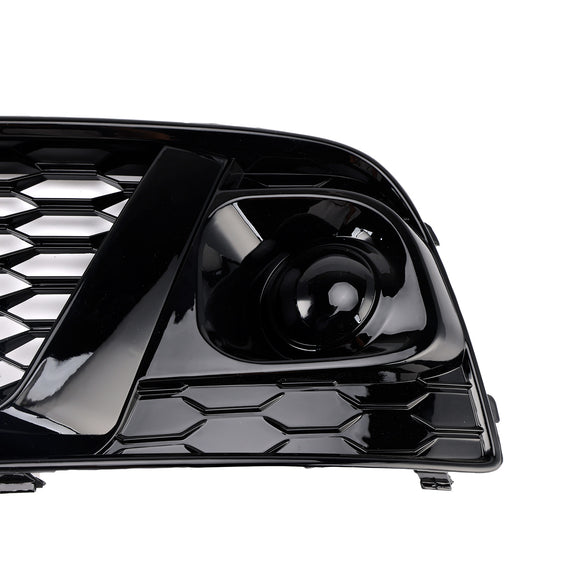 Audi Q5 FY 2017-2020 RSQ5 Style Grill Front Bumper Black Honeycomb Grille + Fog Lamp Grill