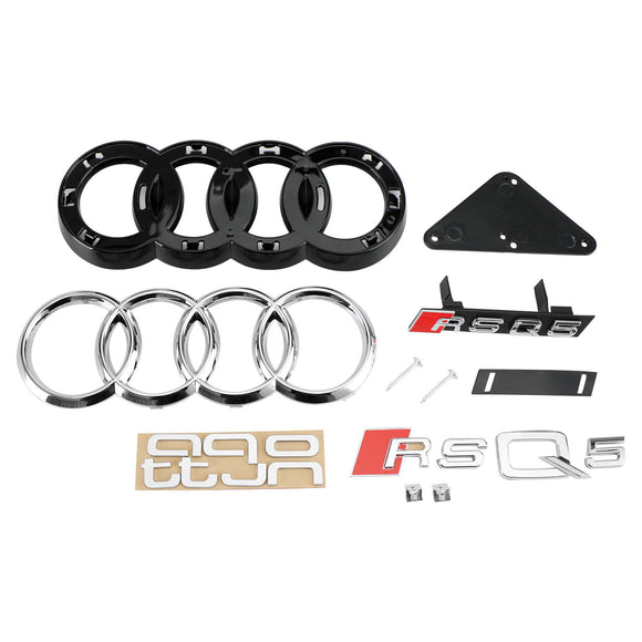 2018-2020 Audi Q5 SQ5 Grille avant en nid d'abeille Grille de remplacement de style RSQ5 Grille noire