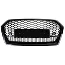 2018-2020 Audi Q5 SQ5 Grille avant en nid d'abeille Grille de remplacement de style RSQ5 Grille noire-11