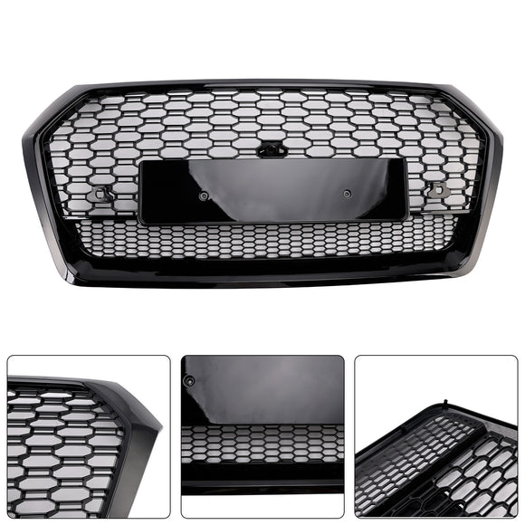 2017–2020 Audi Q5 SQ5 vorderer Wabengittergrill im RSQ5-Stil, schwarzer Ersatzgrill