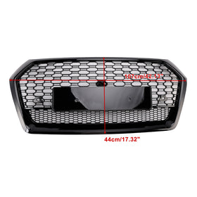 2017-2020 Audi Q5 SQ5 Grille avant en nid d'abeille Grille de remplacement de style RSQ5 Grille noire - 0