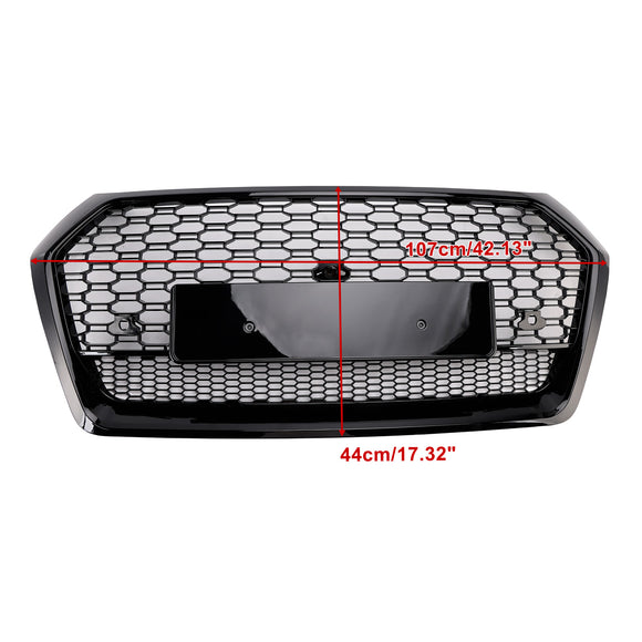 2017–2020 Audi Q5 SQ5 vorderer Wabengittergrill im RSQ5-Stil, schwarzer Ersatzgrill