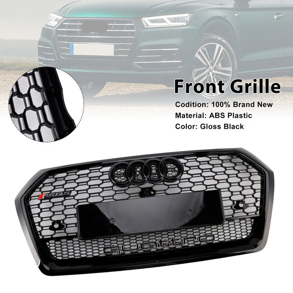 2017-2020 Audi Q5 SQ5 Front Honeycomb Mesh Grill RSQ5 Style Grill Replacement Black Grille