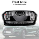 2017-2020 Audi Q5 SQ5 Front Honeycomb Mesh Grill RSQ5 Style Grill Replacement Black Grille-4