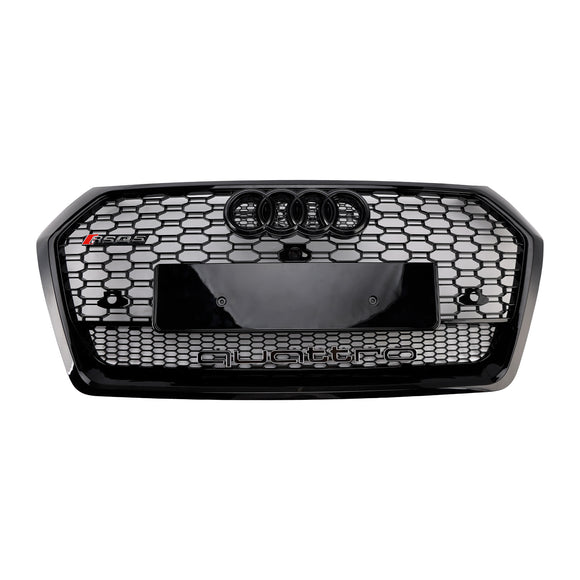 2017-2020 Audi Q5 SQ5 Front Honeycomb Mesh Grill RSQ5 Style Grill Replacement Black Grille