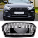 2017–2020 Audi Q5 SQ5 vorderer Wabengittergrill im RSQ5-Stil, schwarzer Ersatzgrill-4