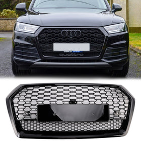 Audi Q5/Q5 Sline/SQ5 8R 2017-2020 RSQ5 Quattro Style Grill etupuskuri hunajakenno musta verkkogrilli