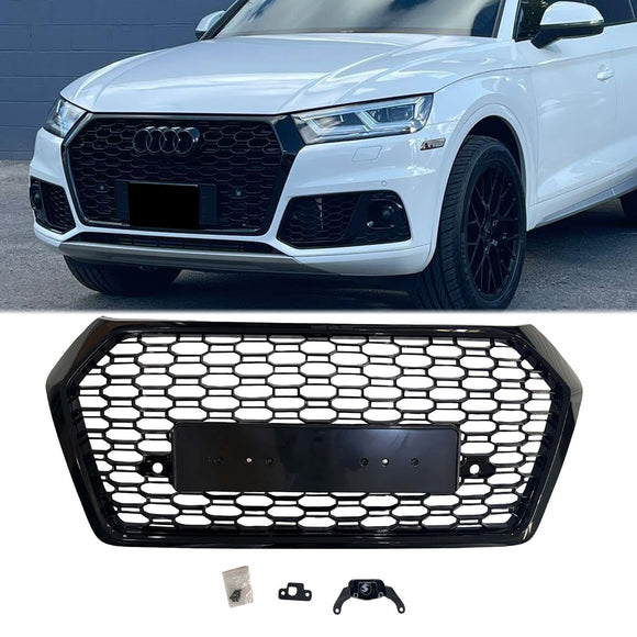 2018-2020 Audi Q5 SQ5 RSQ5-Style Front Honeycomb Mesh Grille Grill 80A853651 80A853651A