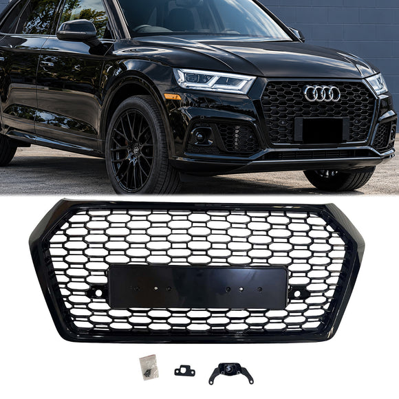 2018-2020 Audi Q5 SQ5 RSQ5-Style Front Honeycomb Mesh Grille Grill 80A853651 80A853651A