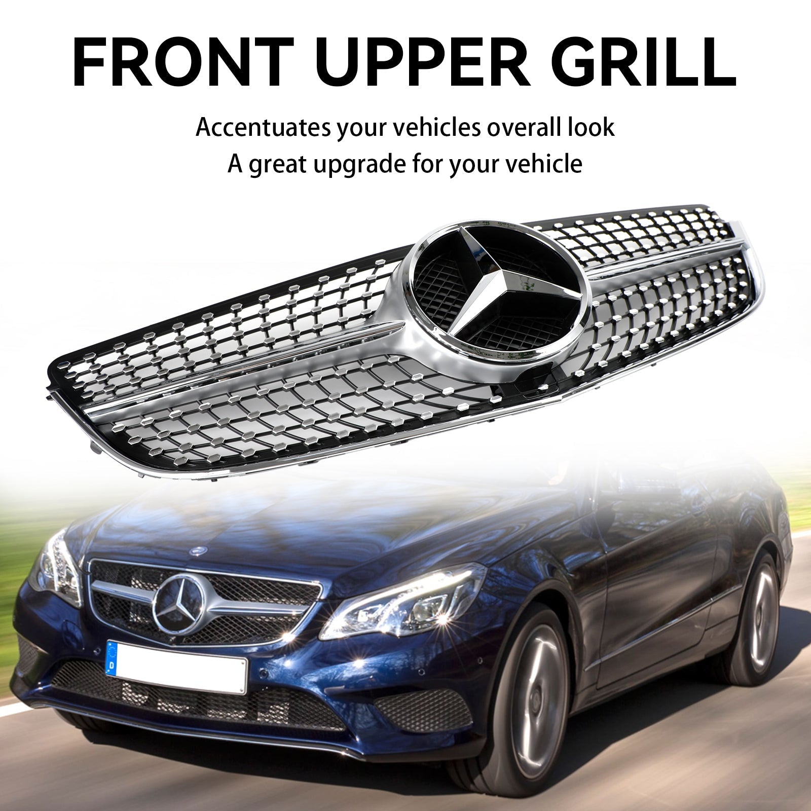 2014-2017 Mercedes Benz Classe E W207/C207 2 portes Coupé E200 E300 E400 E43 AMG Grille de pare-chocs avant Grille diamant