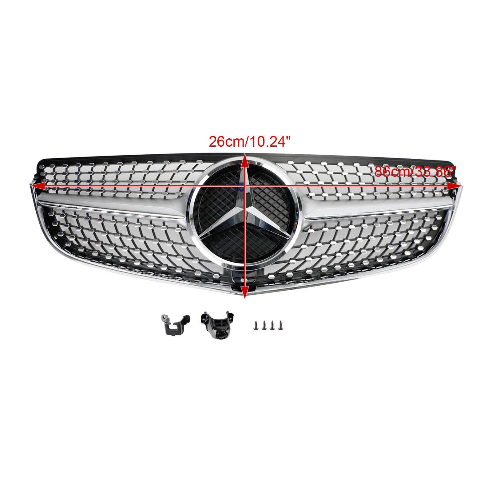 Grille de pare-chocs avant style diamant pour Mercedes Benz Classe E W207/C207 E200 E300 E400 E43 Coupé 2014-2017 - 0