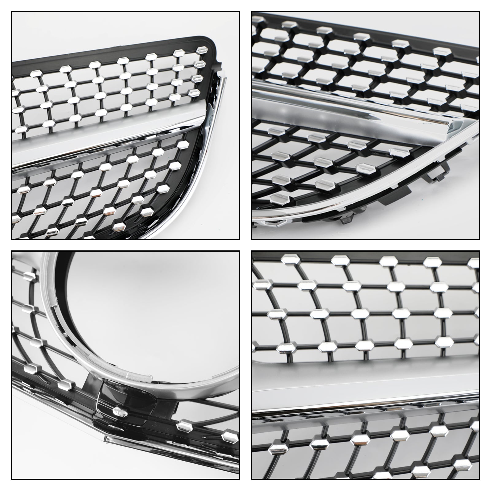 Grille de pare-chocs avant style diamant pour Mercedes Benz Classe E W207/C207 E200 E300 E400 E43 Coupé 2014-2017