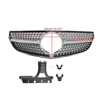 Mercedes-Benz Classe E (2014-2017) W207 Calandre de pare-chocs avant style diamant avec emblème pour coupé 2 portes C207 - 0