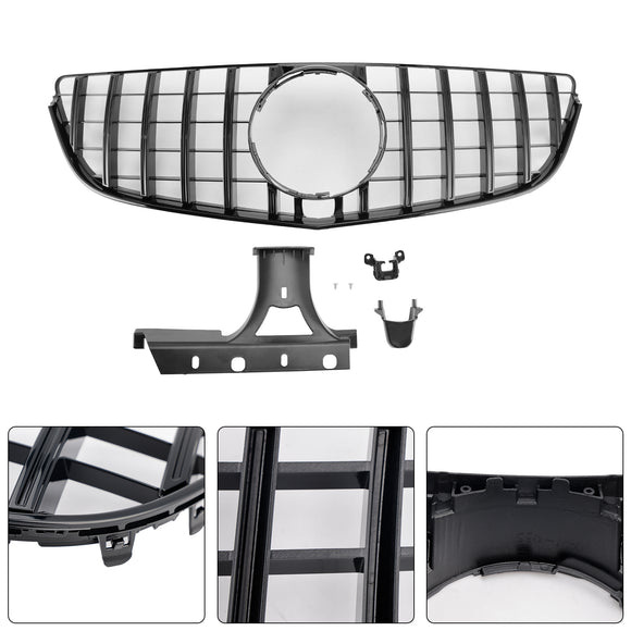 Mercedes Benz Classe E 2014-2017 W207 Grille de remplacement noire pour pare-chocs avant de style C207 Coupé GTR