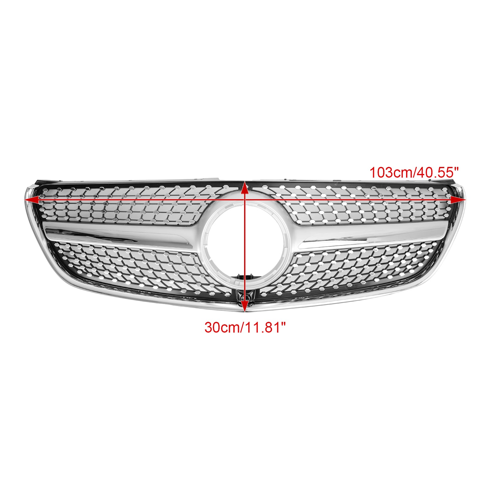 2014-2019.3 Mercedes Benz V-Class W447 V220d/250d/300d/250 Diamond Front Upper Grill Chrome Grille - 0