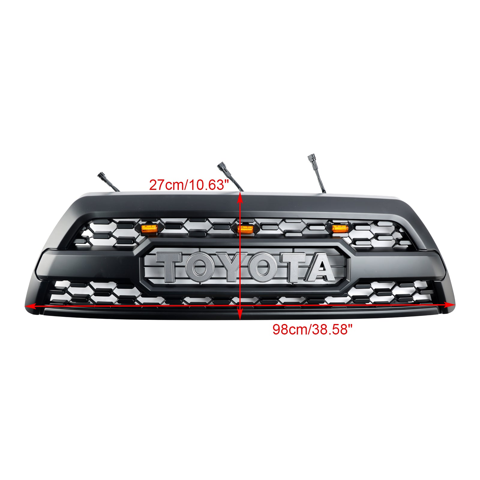 Parrilla delantera negra con luz LED estilo TRD PRO para Toyota 4Runner 2006-2009 - 0