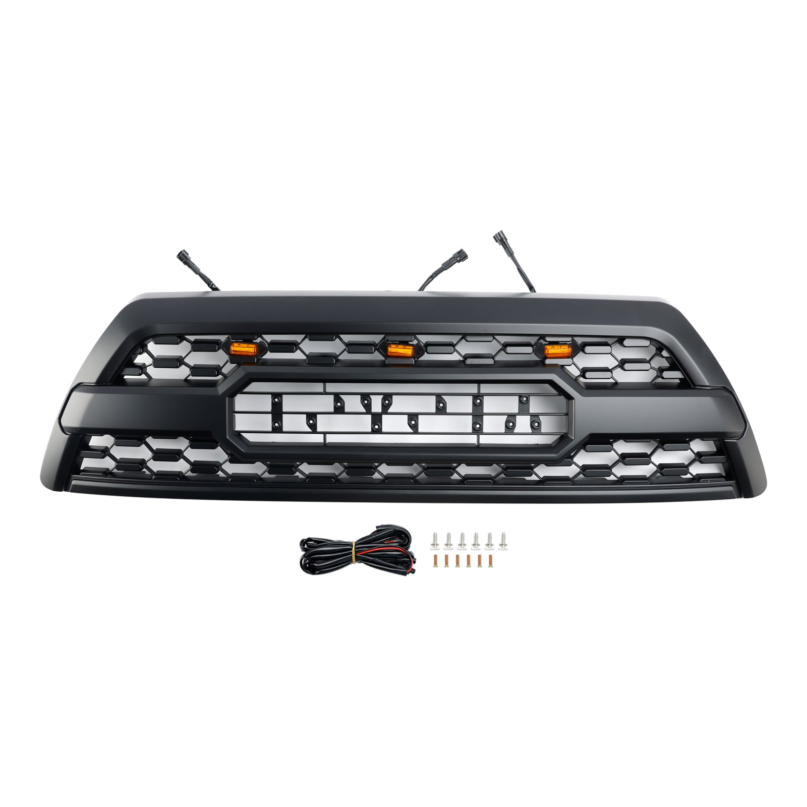 Parrilla delantera negra con luz LED estilo TRD PRO para Toyota 4Runner 2006-2009