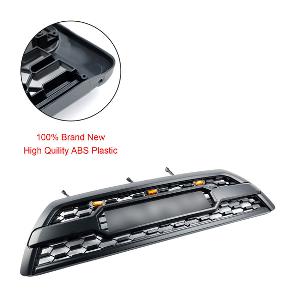 Toyota 4Runner 2006 2007 2008 2009 Grille TRD PRO Calandre avant noire mate avec éclairage LED & Lettre