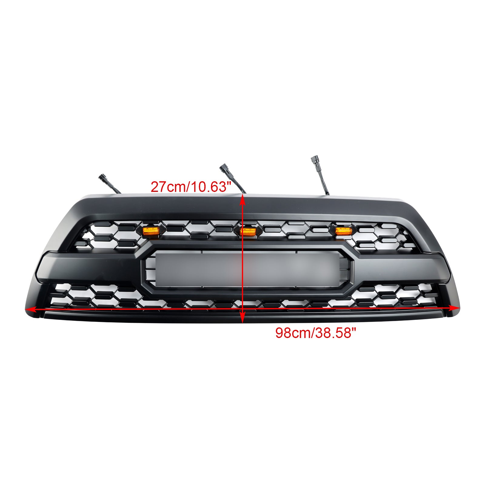 2006-2009 Toyota 4Runner TRD PRO Style Front Bumper Grill Black Grille W/ LED Light