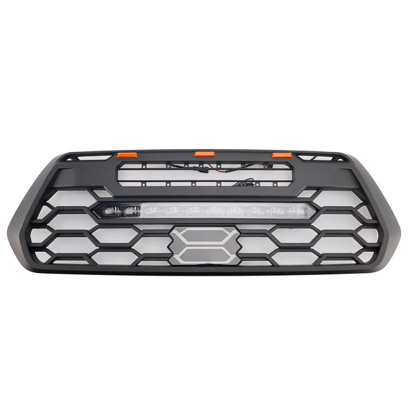 Toyota Tacoma 3. sukupolvi 2016-2023 Trd Pro Säleikkö etupuskuri, musta vaihtosäleikkö/LED<lAMP>valopalkki